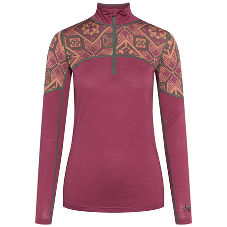 Kari Traa Eloise Half Zip Skiundertrøje Dame - Plum -