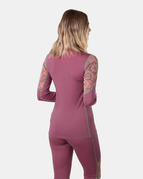 Kari Traa Eloise Half Zip Skiundertrøje Dame - Plum -
