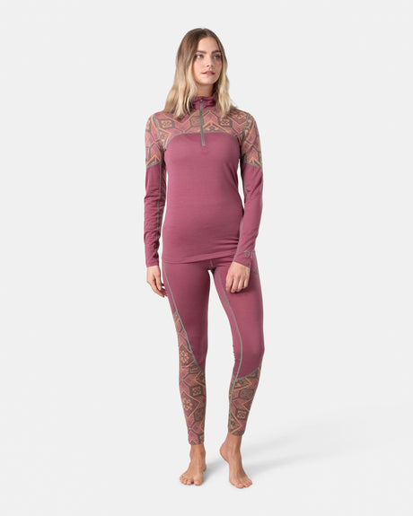 Kari Traa Eloise Half Zip Skiundertrøje Dame - Plum -