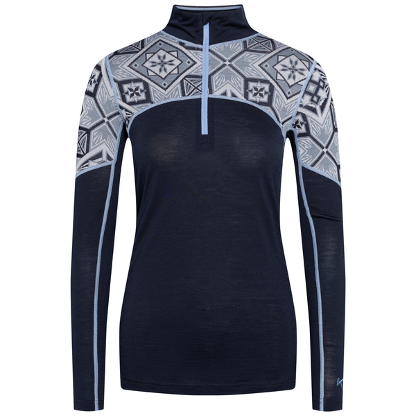 Kari Traa Eloise Half Zip Skiundertrøje Dame - Royal -
