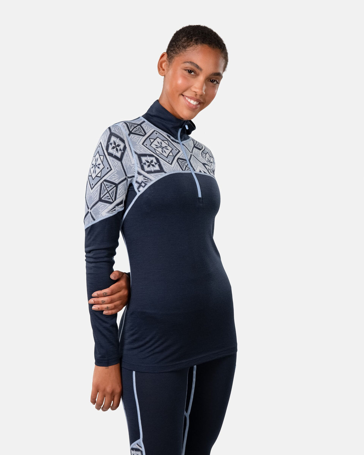 Kari Traa Eloise Half Zip Skiundertrøje Dame - Royal - Royal