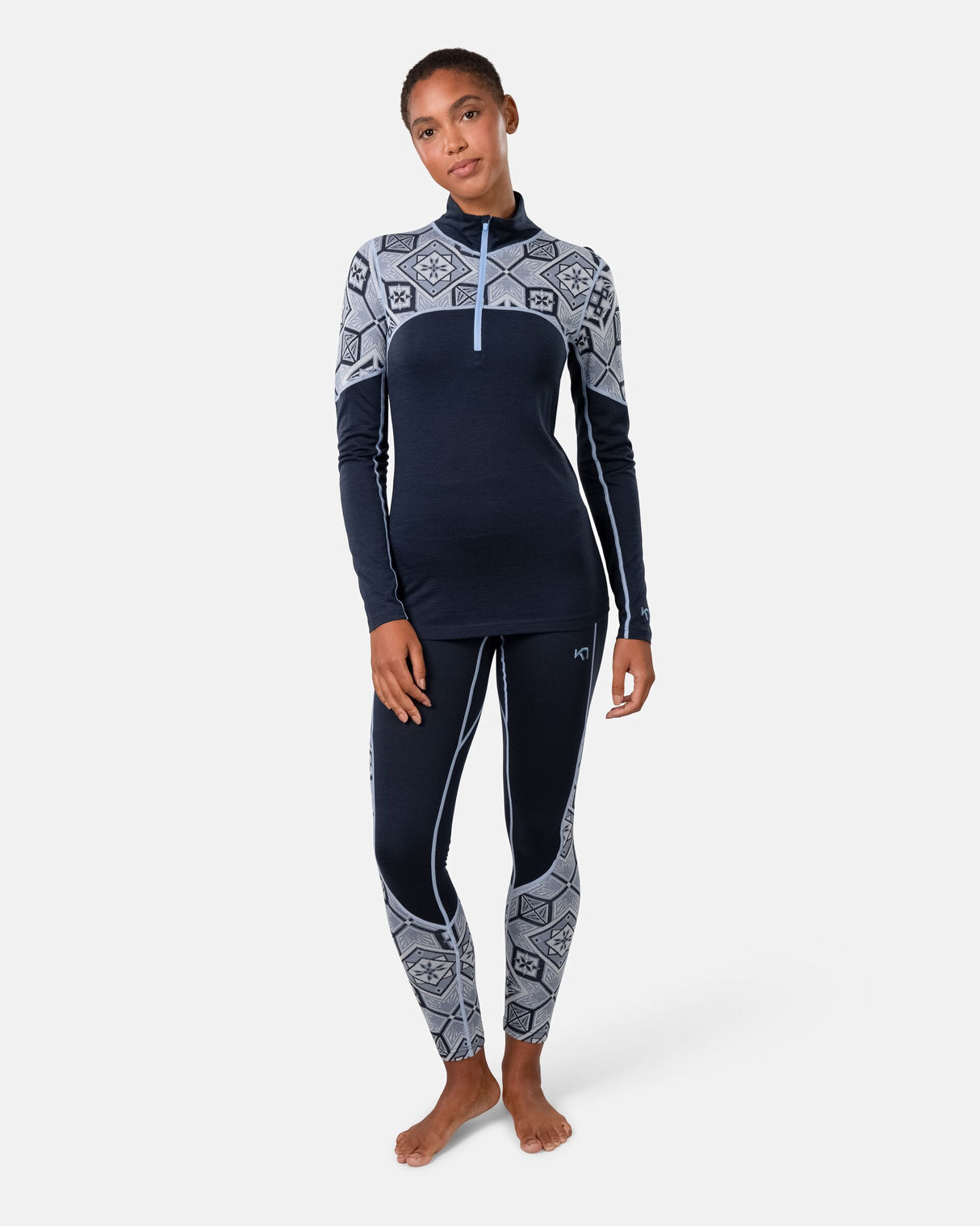 Kari Traa Eloise Half Zip Skiundertrøje Dame - Royal -