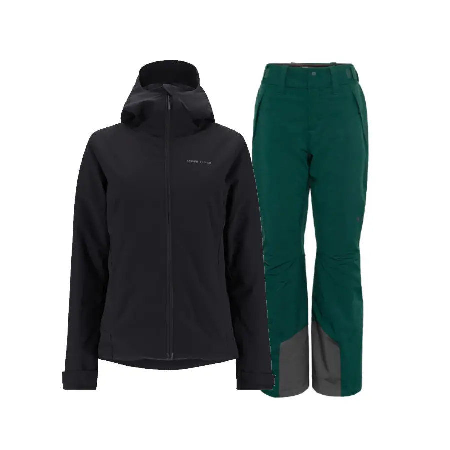 Kari Traa Emma Skisæt Dame - Black / Pine Green - XL