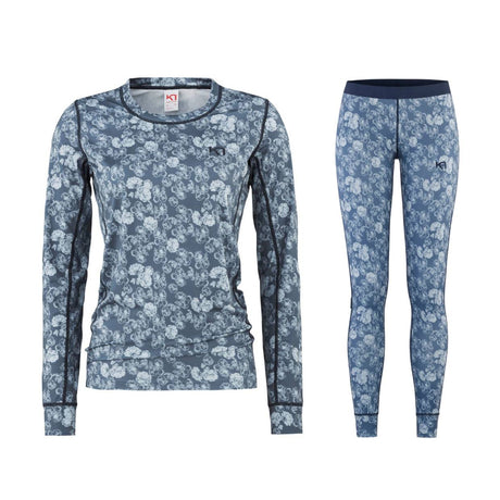 Kari Traa Fantastisk Skiundertøj Sæt Dame - Recycled Misty Blue - XL