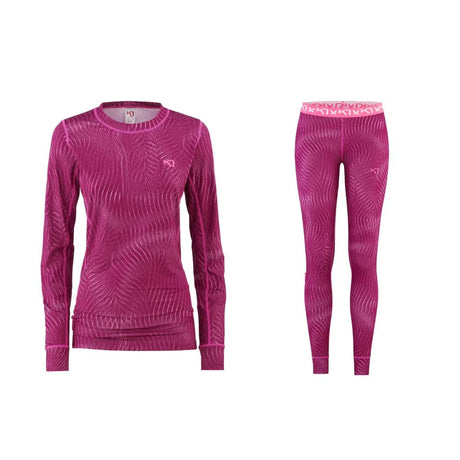 Kari Traa Fantastisk Skiundertøj Sæt Dame - Fucha Pink - XL