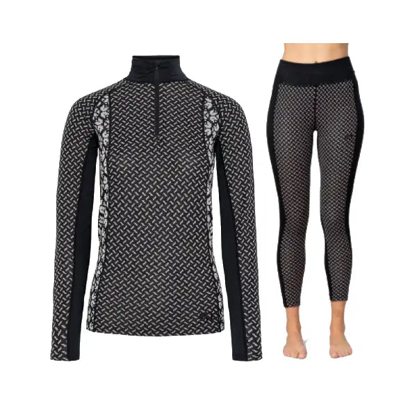 Kari Traa Lekker Half Zip Skiundertøj Sæt - Black - XL