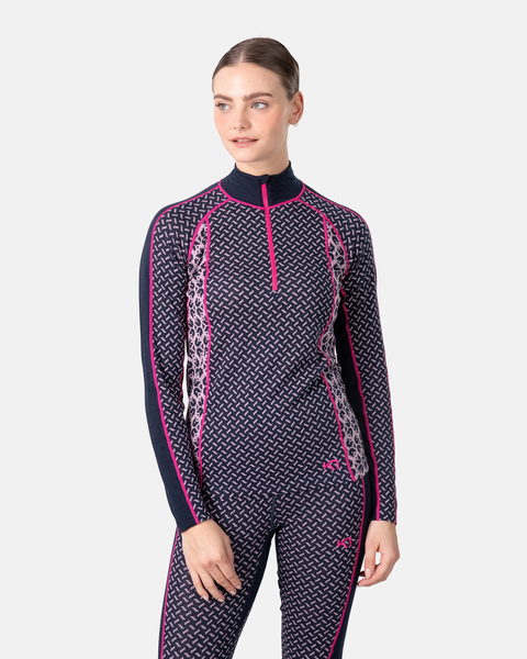 Kari Traa Lekker Half Zip Skiundertrøje Dame - Royal -