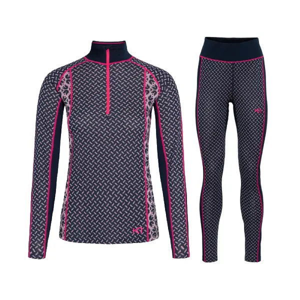 Kari Traa Lekker Half Zip Skiundertøj Sæt - Royal - XL