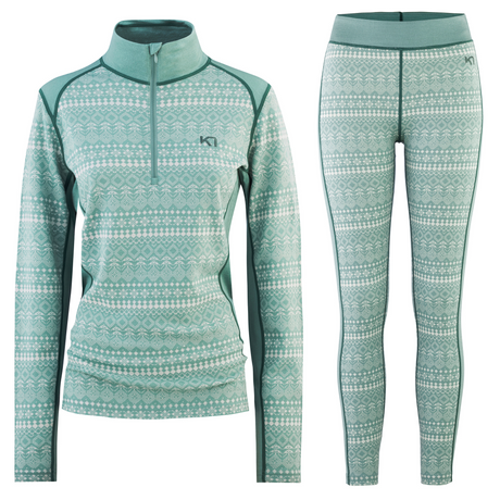 Kari Traa Maud Skiundertøj Sæt Dame - Sage - XL