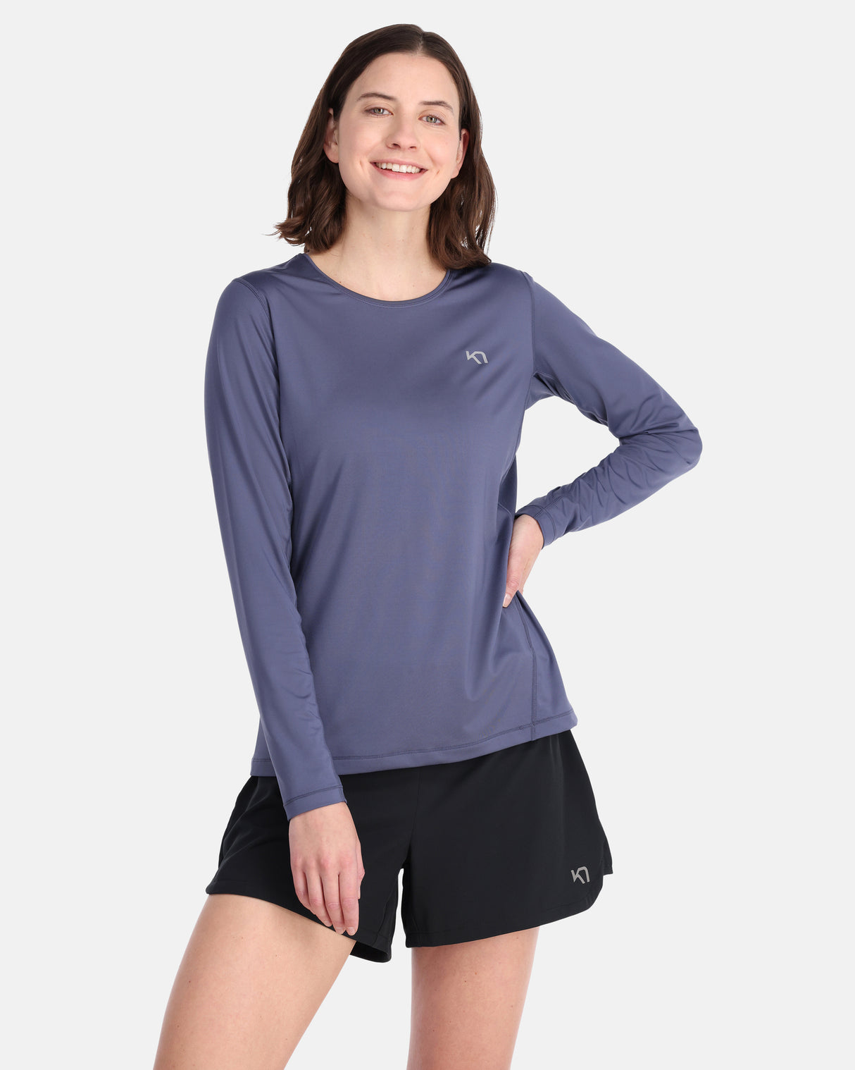 Kari Traa Nora 2.0 Long Sleeve Langærmet Træningstop Dame - Moon Blue -