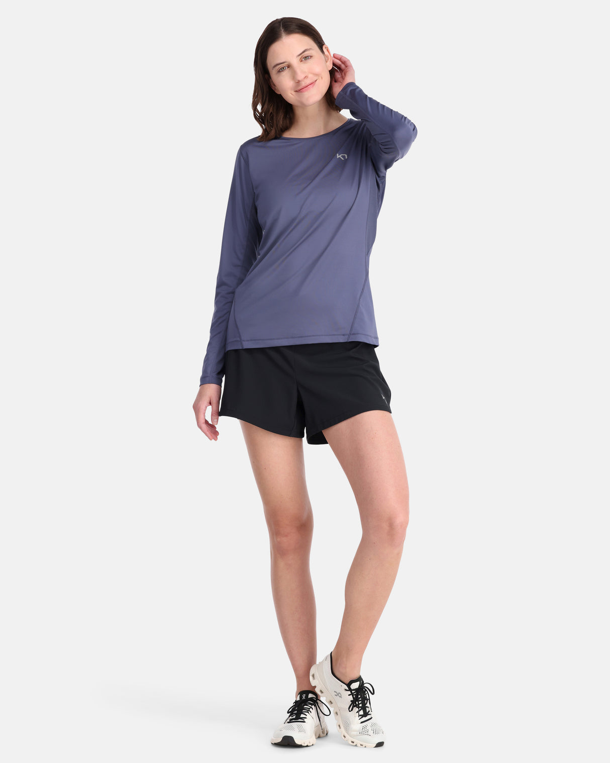 Kari Traa Nora 2.0 Long Sleeve Langærmet Træningstop Dame - Moon Blue -
