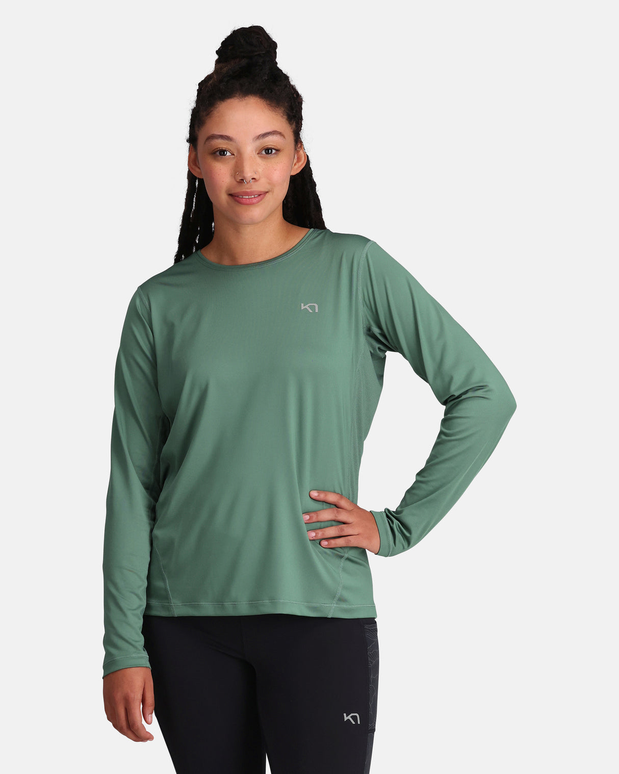 Kari Traa Nora 2.0 Long Sleeve Langærmet Træningstop Dame - Murk Green -