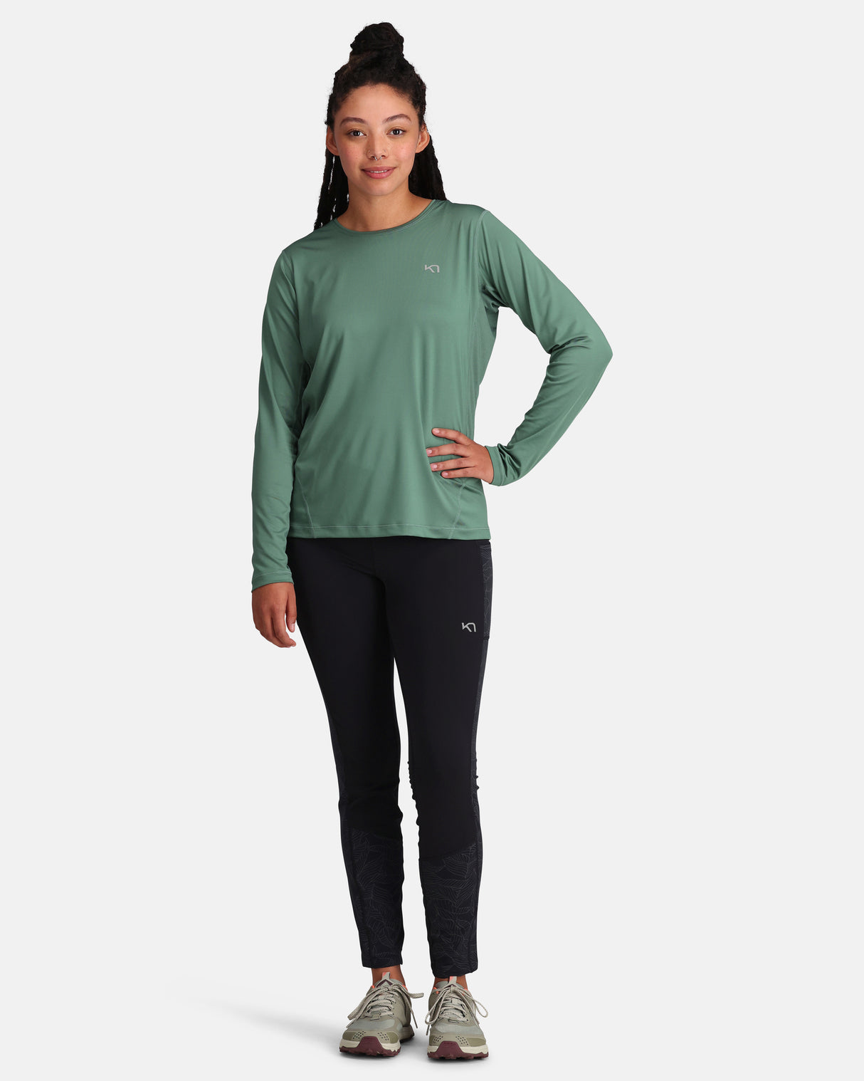 Kari Traa Nora 2.0 Long Sleeve Langærmet Træningstop Dame - Murk Green -