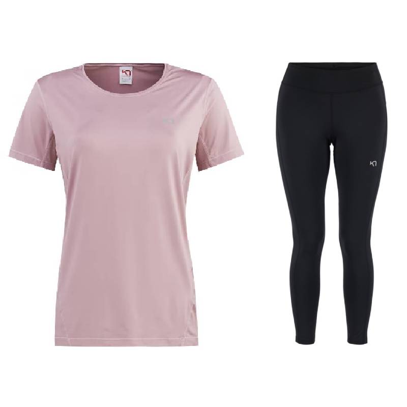 Kari Traa Nora 2.0 Plus Size Træningssæt Dame - Black - Prim Pink