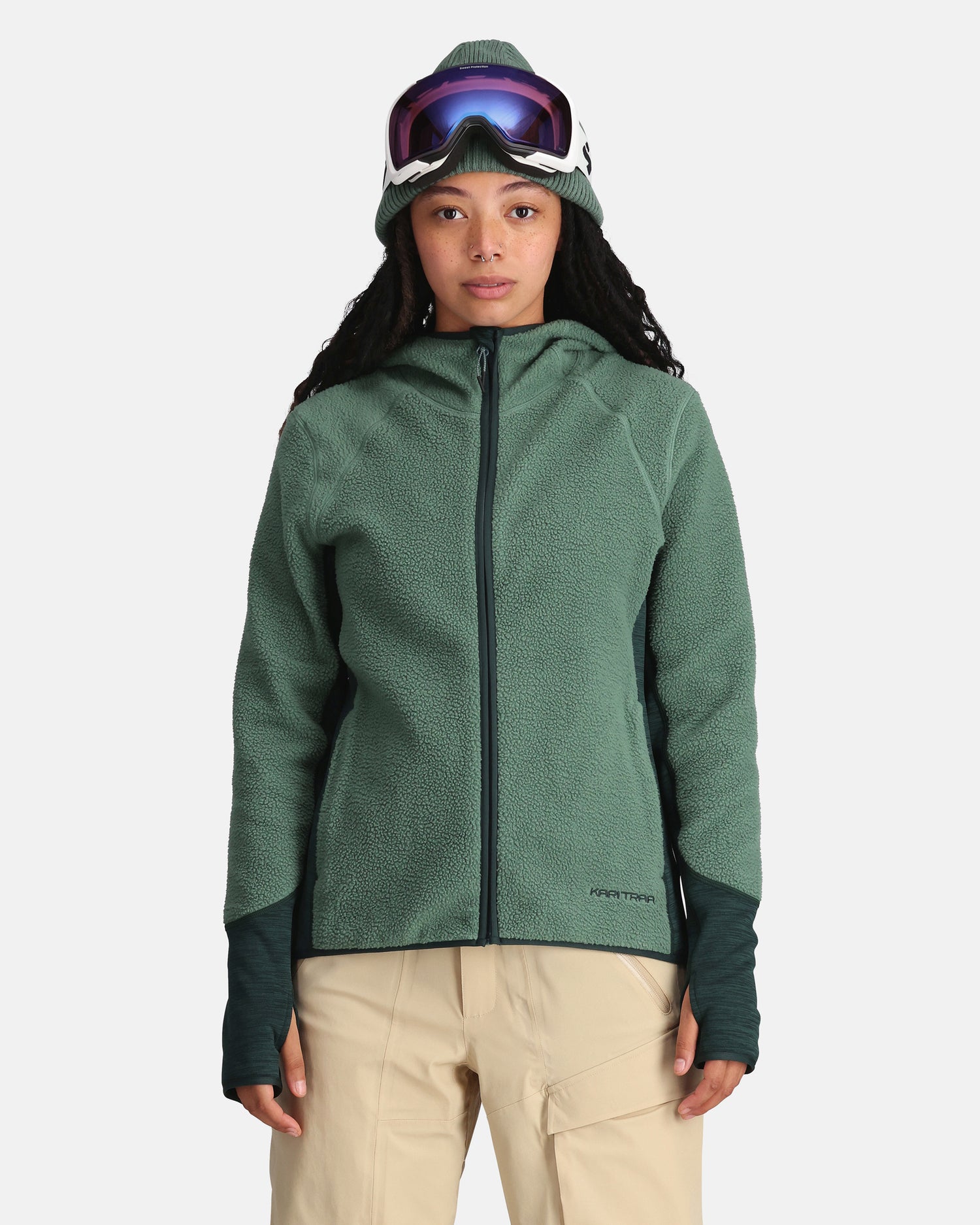 Kari Traa Ragnhild Long Sleeve Fleecejakke Dame - Murk Green