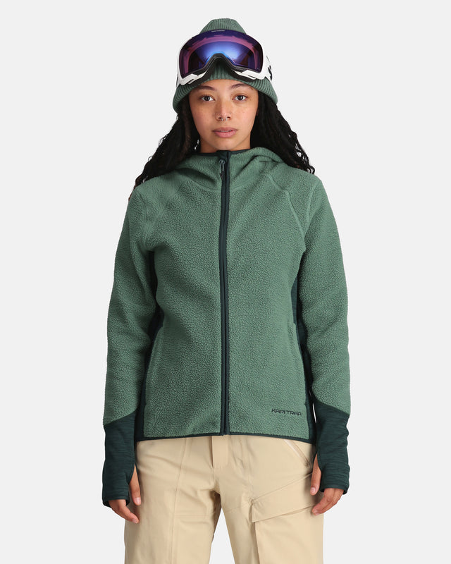 Kari Traa Ragnhild Long Sleeve Fleecejakke Dame - Murk Green
