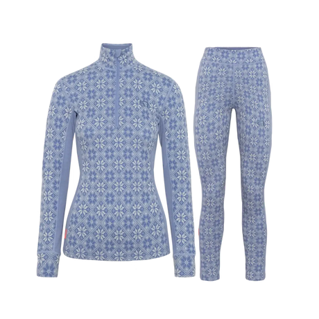 Kari Traa Rose Half Zip High Waist Skiundertøj Sæt Dame - Iris - XXL