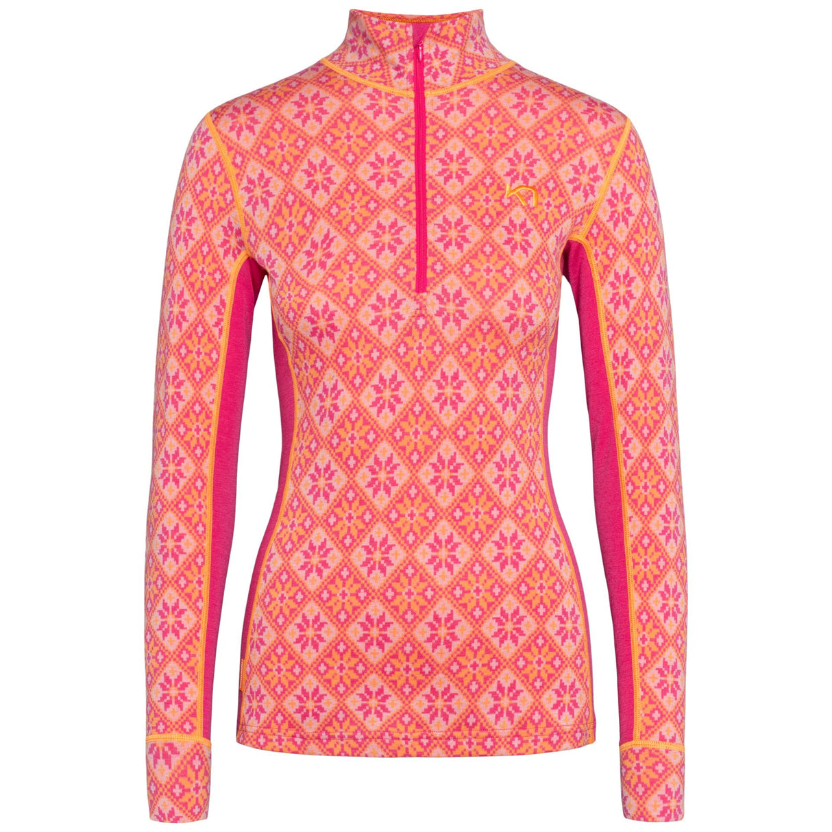 Kari Traa Rose Half Zip Skiundertrøje Dame - Berry Pink -