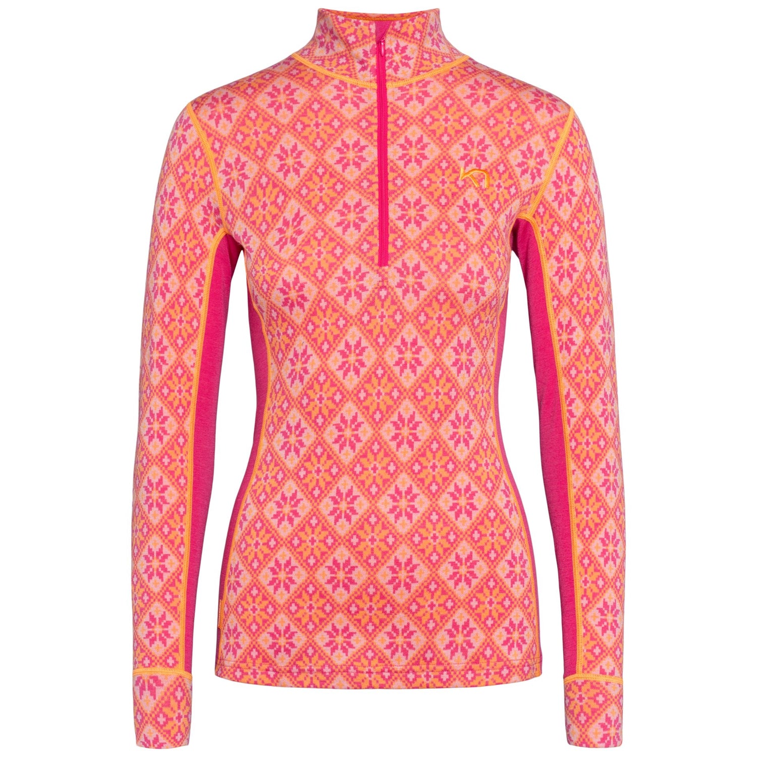 Kari Traa Rose Half Zip Skiundertrøje Dame - Berry Pink -