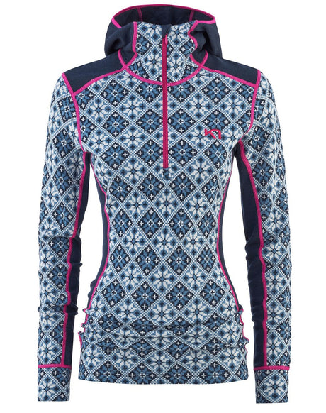 Kari Traa Rose Hoodie High Waist Skiundertøj Sæt Dame - Royal -