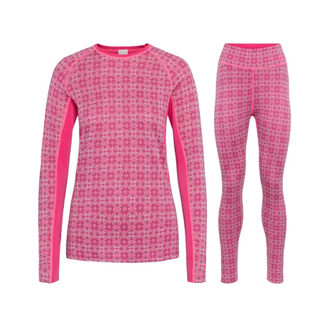 Kari Traa Rose Light Long Sleeve Skiundertøj Sæt Dame - Berry Pink - XL