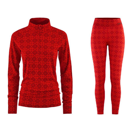 Kari Traa Rose Light Half Zip Skiundertøj Sæt Dame - Heart - XL