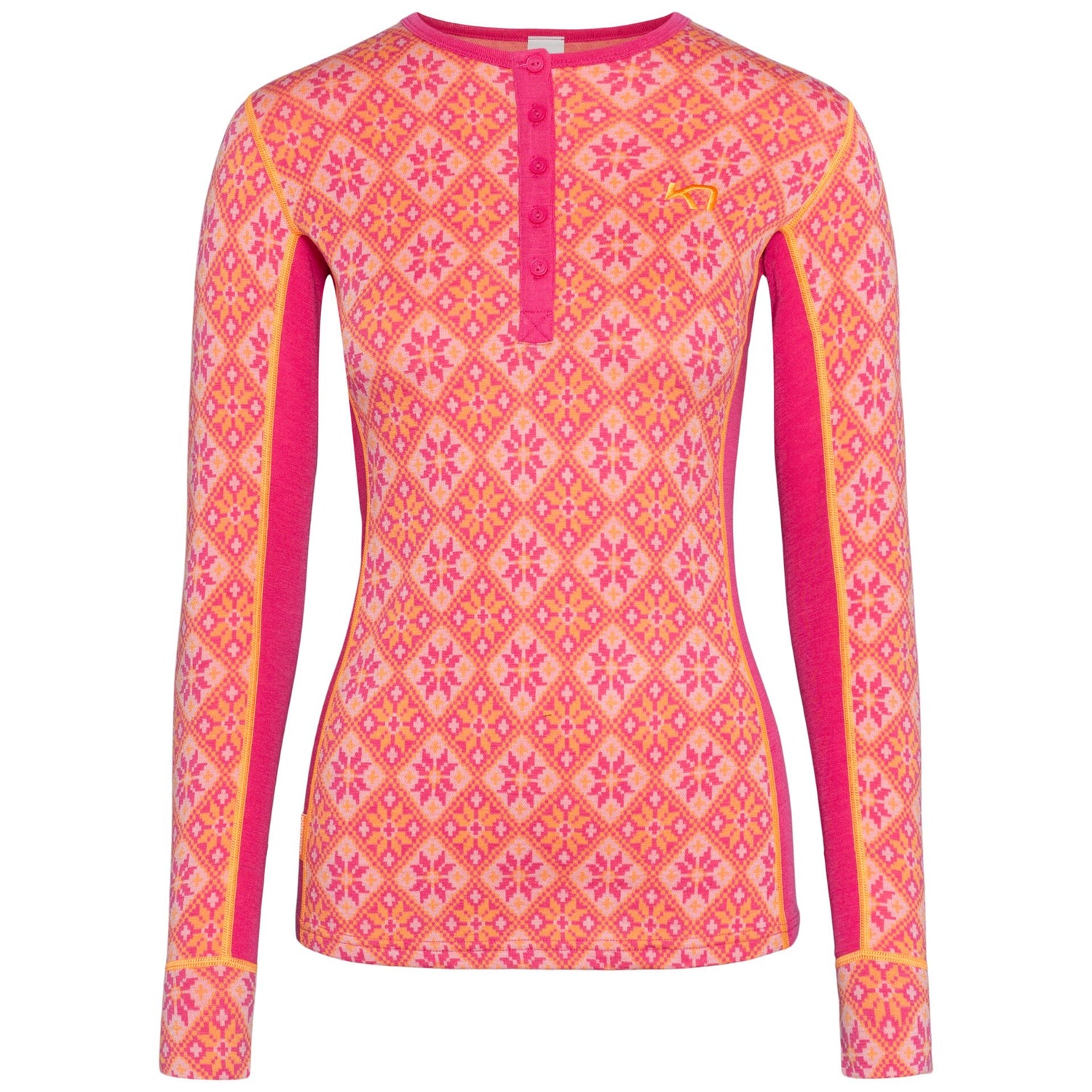 Kari Traa Rose Long Sleeve High Waist Skiundertøj Sæt Dame - Berry Pink -