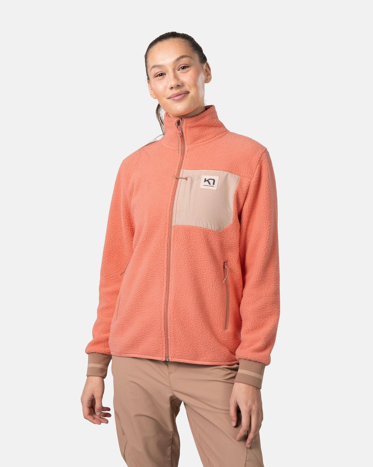 Kari Traa Røthe Midlayer Fleecetrøje Dame - Peach -