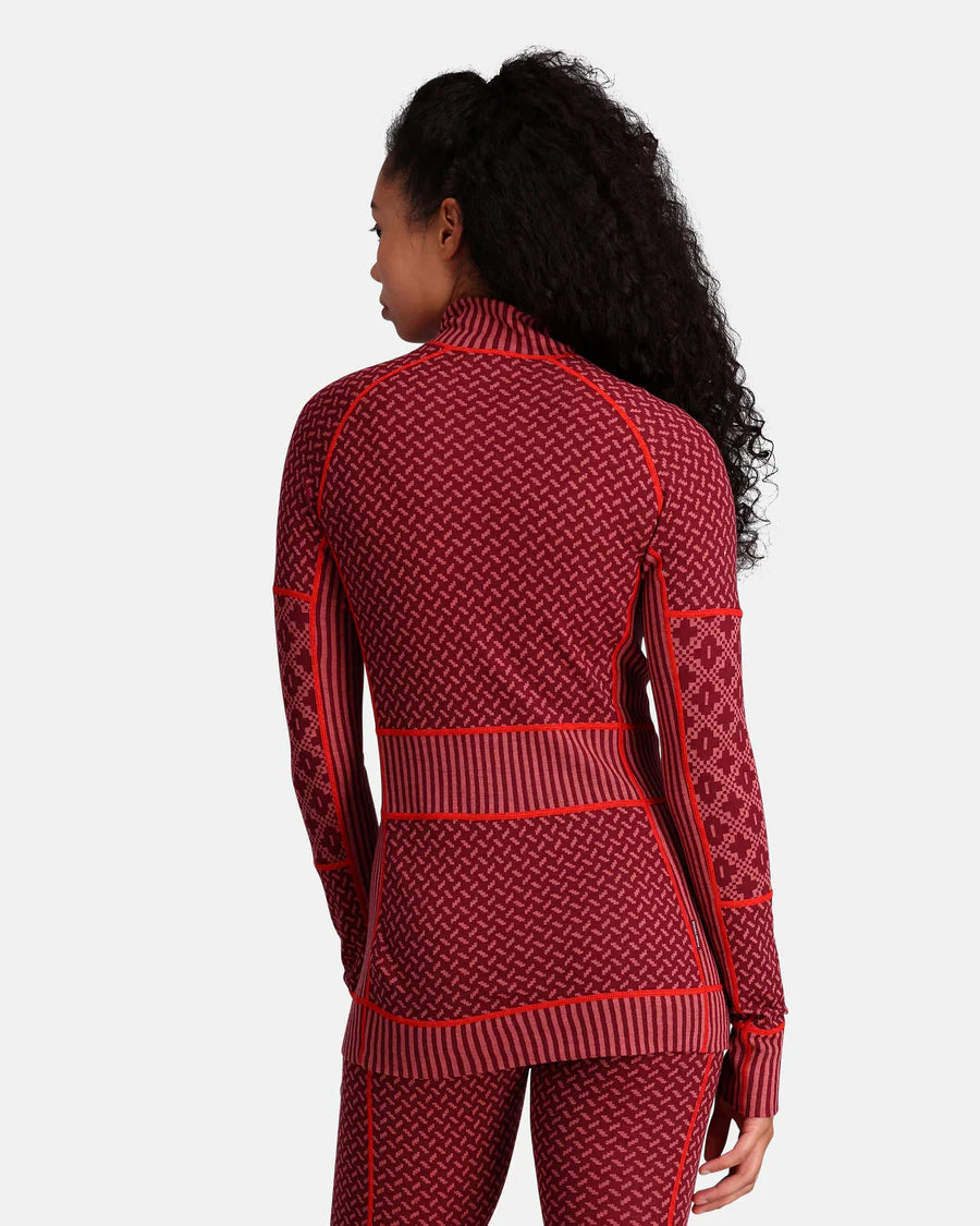 Kari Traa Smekker Half Zip Skiundertøj Sæt Dame - Rouge Red -
