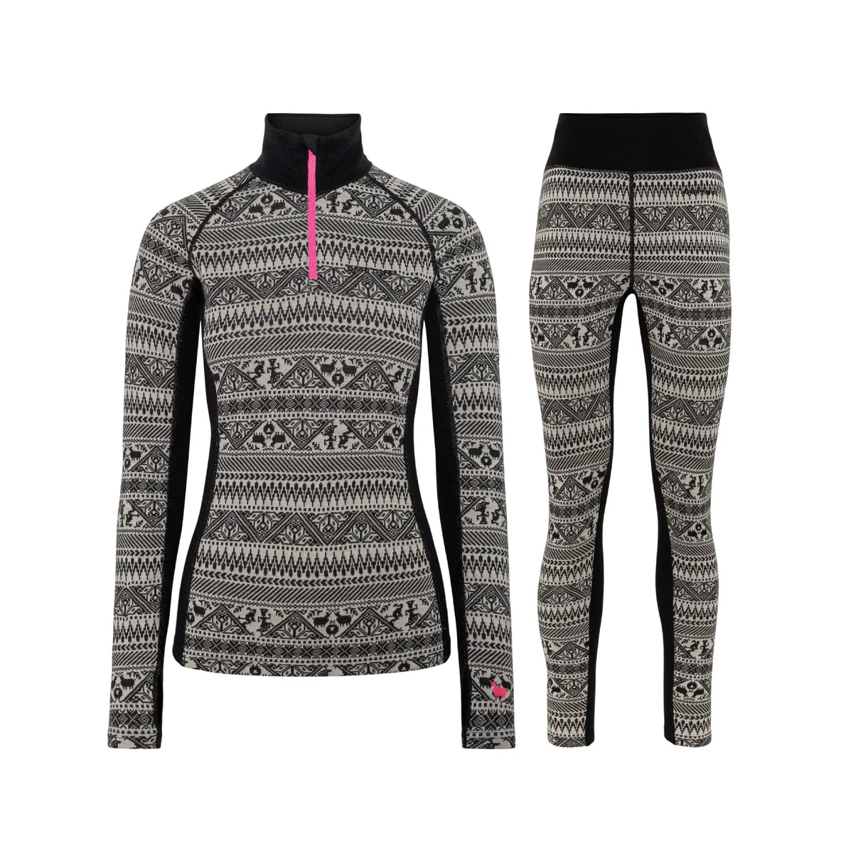 Kari Traa Tale Half Zip Skiundertøj Sæt Dame - Black - XL