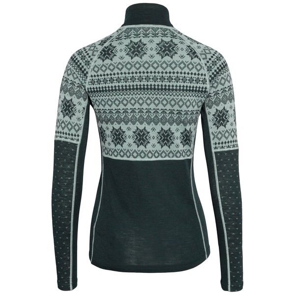 Kari Traa Vilma Half Zip Skiundertrøje Dame - Pine Green -