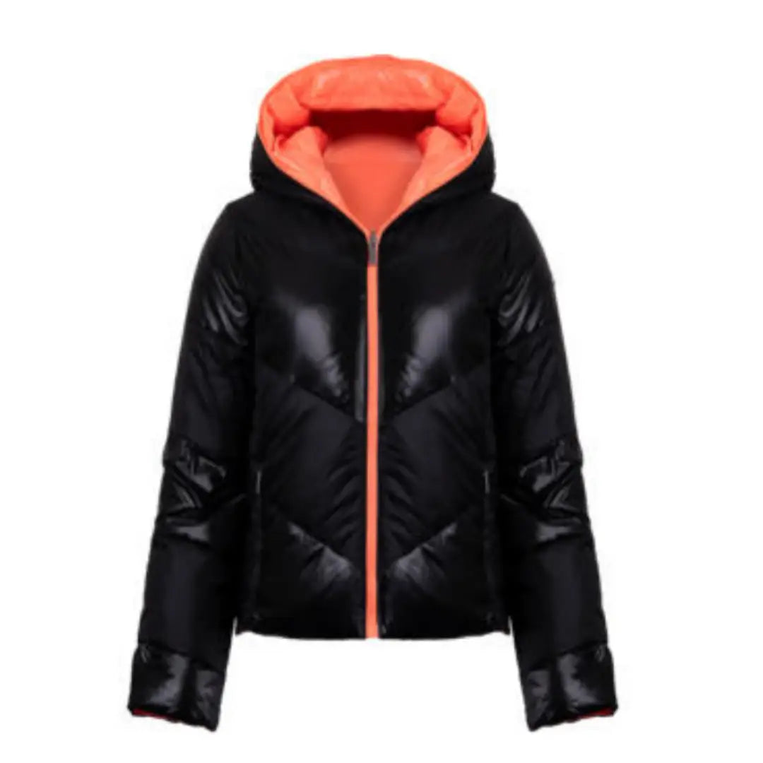 Kjus Women's Women's Backflip Jacket Vendbar Dunjakke Dame - Black/Paradise - Black Paradise