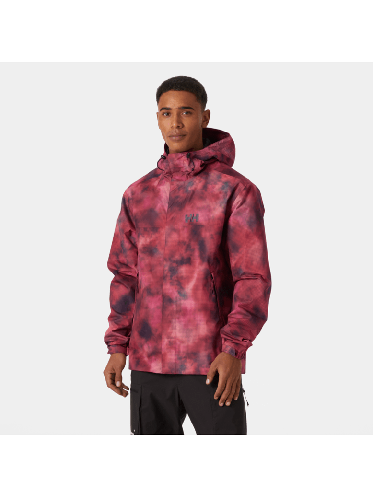 Helly Hansen Men's Ervik Jacket Jakke Herre - Dark Magenta Yu Spray Aop -