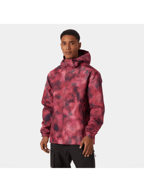 Helly Hansen Men's Ervik Jacket Jakke Herre - Dark Magenta Yu Spray Aop -