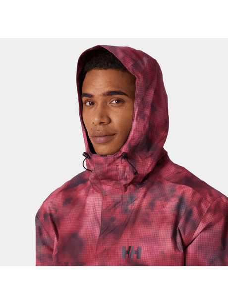 Helly Hansen Men's Ervik Jacket Jakke Herre - Dark Magenta Yu Spray Aop -