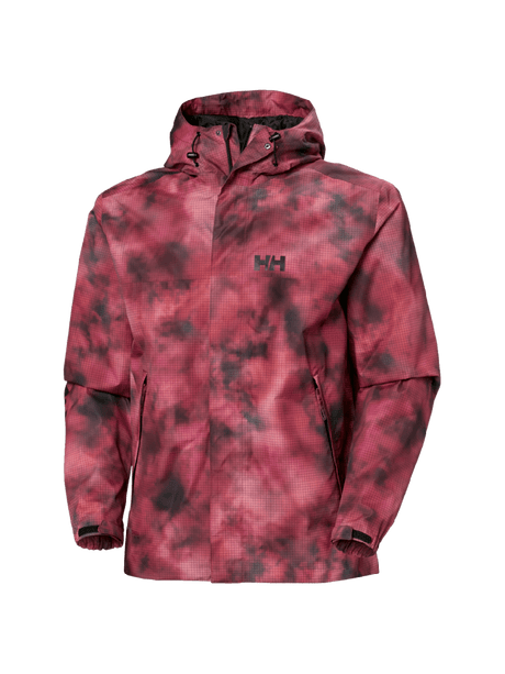 Helly Hansen Men's Ervik Jacket Jakke Herre - Dark Magenta Yu Spray Aop - Dark Magenta Yu Spray Aop L
