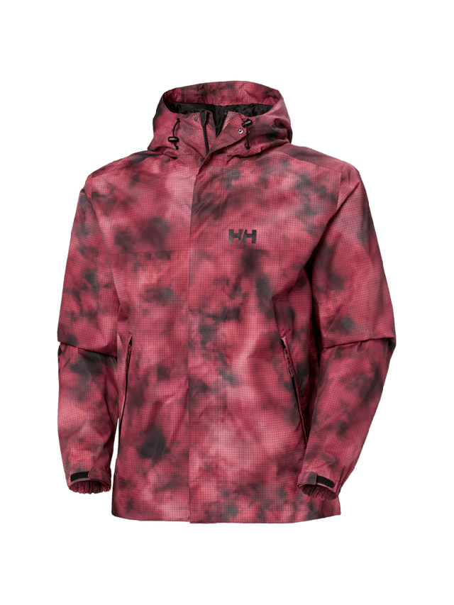 Helly Hansen Men's Ervik Jacket Jakke Herre - Dark Magenta Yu Spray Aop - Dark Magenta Yu Spray Aop L