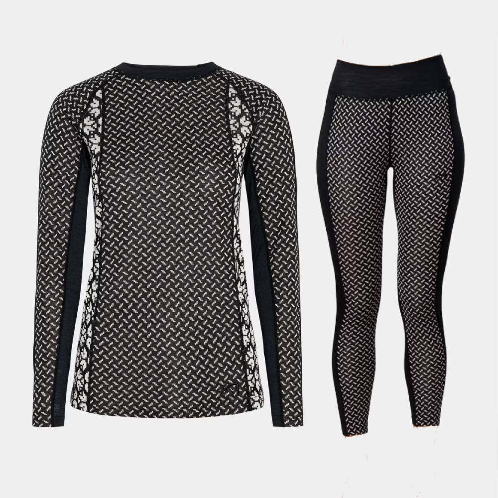 Kari Traa Lekker Long Sleeve Skiundertøj Sæt - Black - XL
