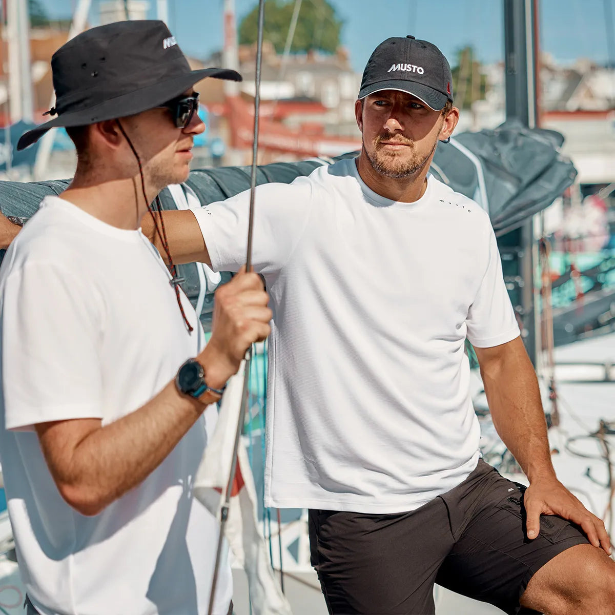 Musto Men's Evo Crew Sunblock Short-Sleeve T-shirt Herre - Navy -