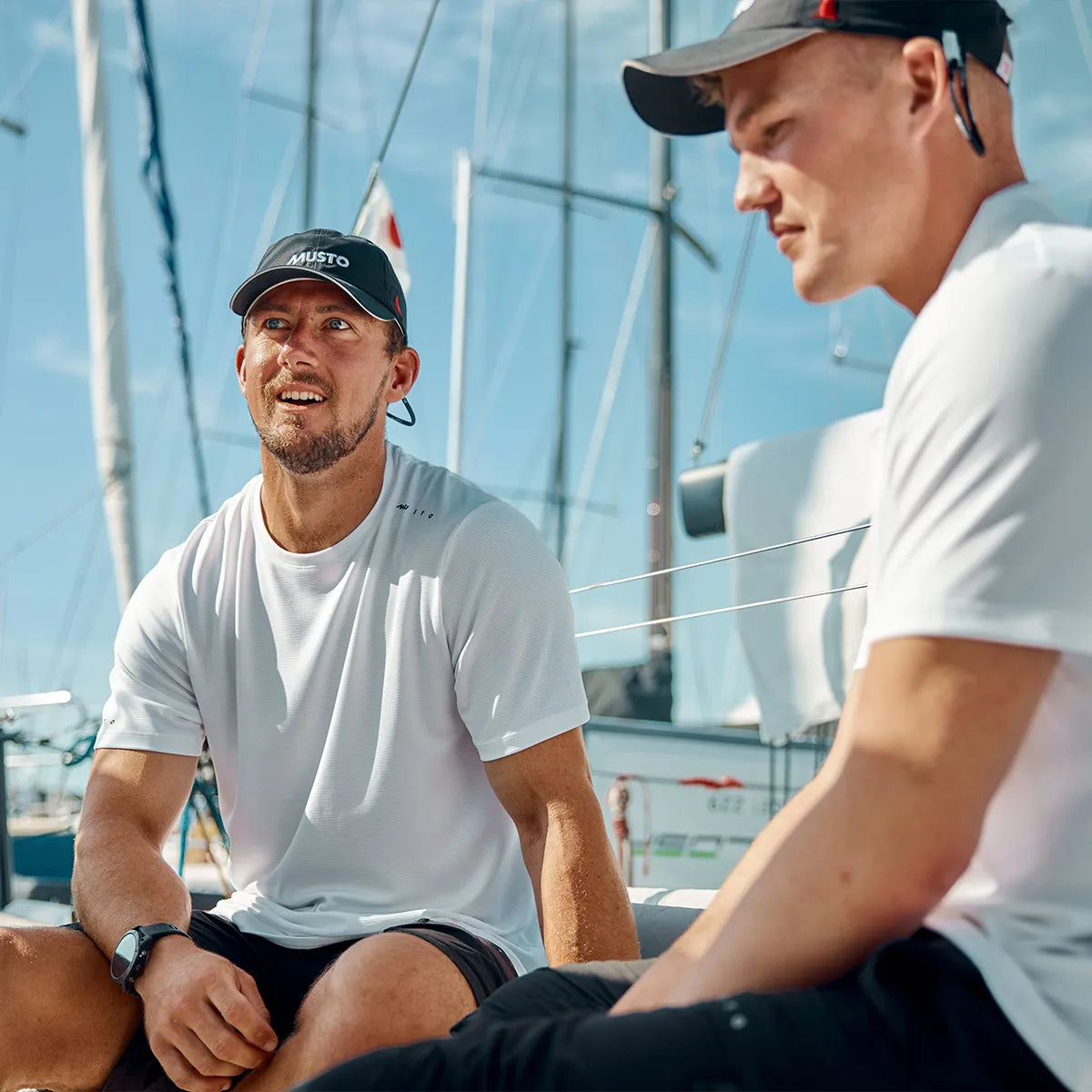 Musto Men's Evo Crew Sunblock Short-Sleeve T-shirt Herre - Navy -