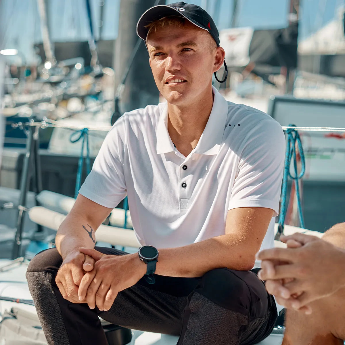 Musto Men's Evo Crew Sunblock Short-Sleeve Polo T-shirt Herre - Navy -