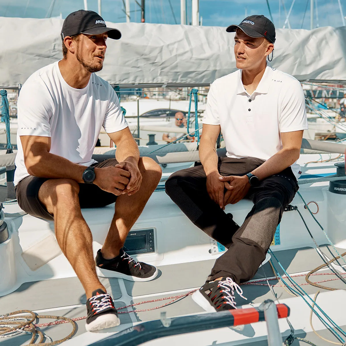 Musto Men's Evo Crew Sunblock Short-Sleeve Polo T-shirt Herre - Navy -