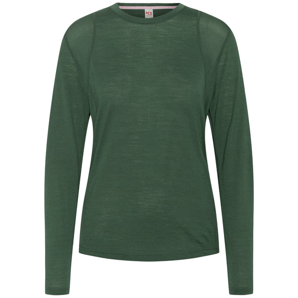 Kari Traa Embla Wool Long Sleeve Dame - Thyme Green -