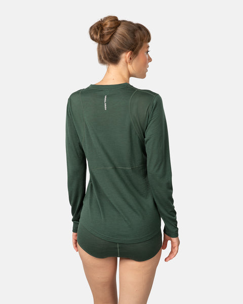 Kari Traa Embla Wool Long Sleeve Dame - Thyme Green -