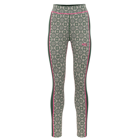 Kari Traa Rose Half Zip High Waist Skiundertøj Sæt Dame - Thyme Green -