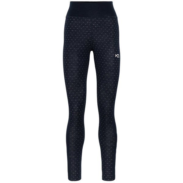 Kari Traa Vilma Long Sleeve High Waist Skiundertøj Sæt Dame - Natural White / Royal