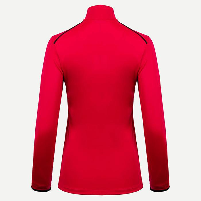 Kjus Women's Feel Midlayer Half-Zip Skiundertrøje Dame - Cranberry -