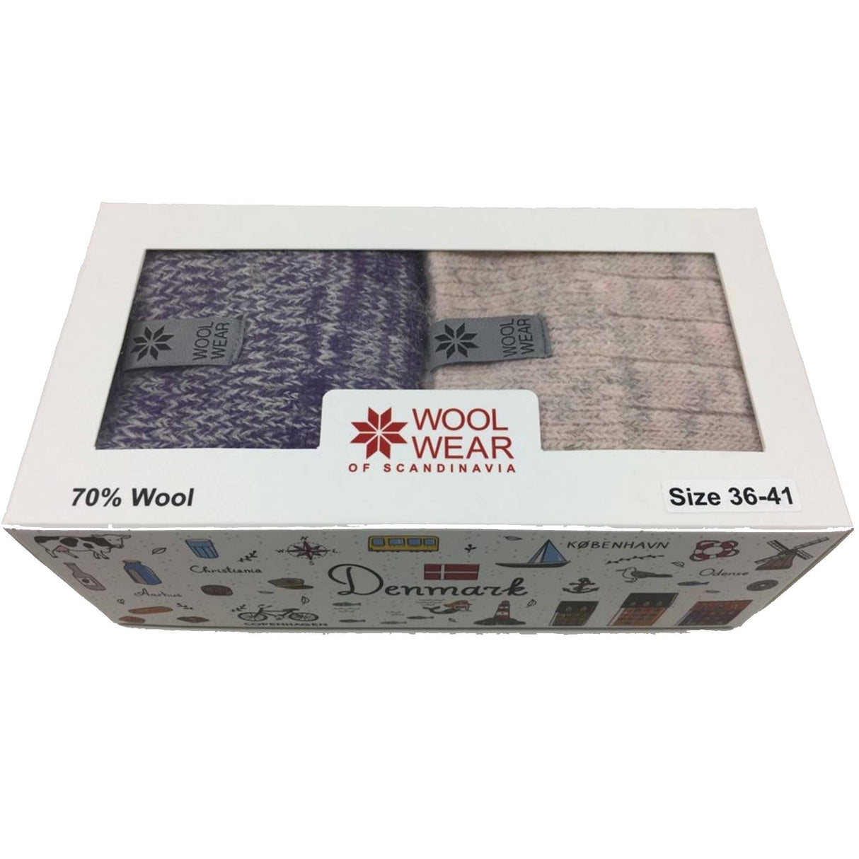 Woolwear ragsokker i gaveæske Dame 2-pak - 36-41
