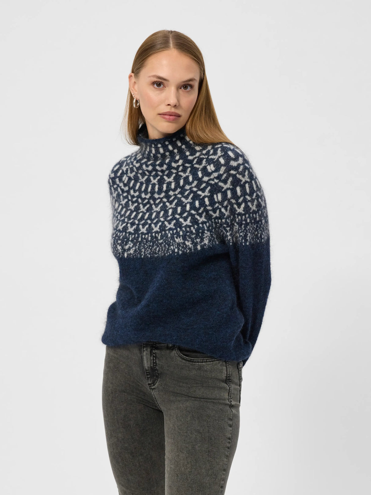 Redgreen Women Jesebel Knit Sweater Dame - Navy Pattern -