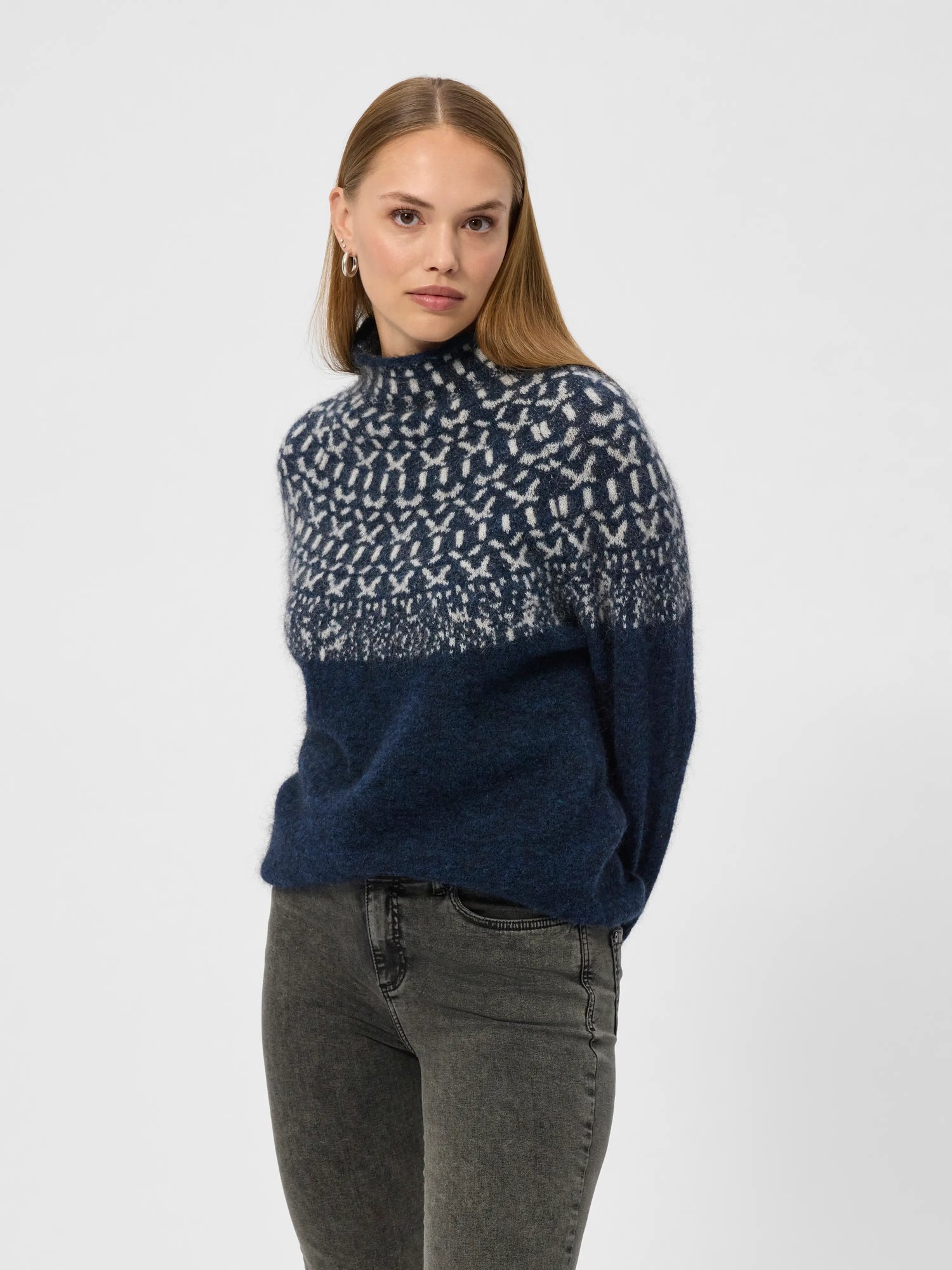 Redgreen Women Jesebel Knit Sweater Dame - Navy Pattern -